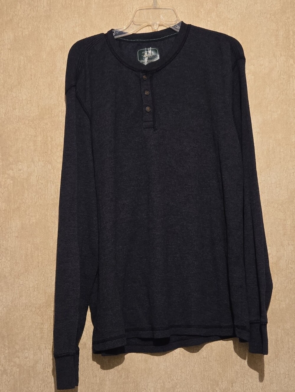 G.H. Bass & Co. Navy Ribbed Crewneck Sweater